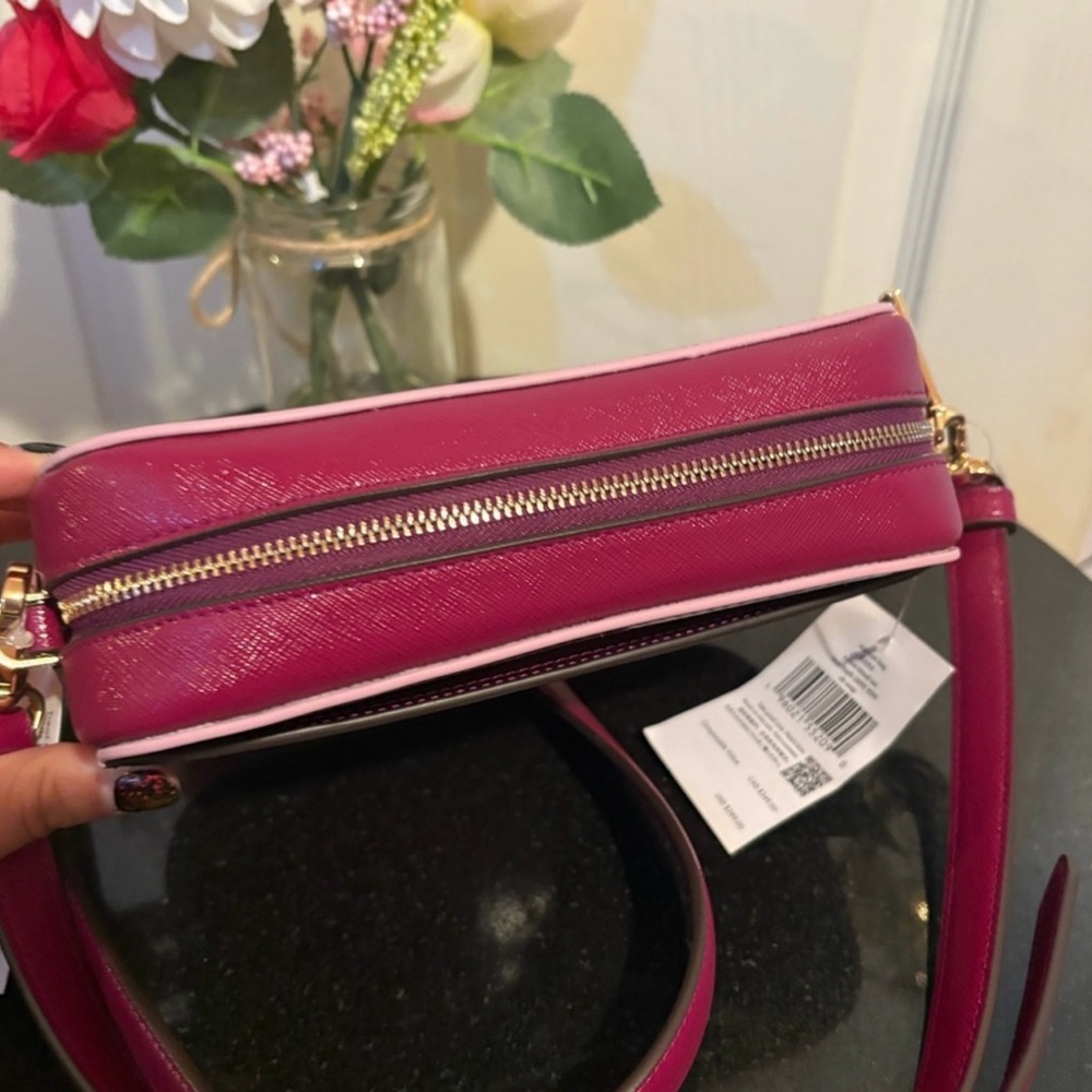 Kate Spade! NWT!! “ Oh Snap” Mini Camera Bag in Dark Raspberry! Adorable!! - Picture 3 of 7